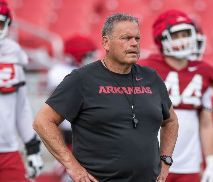 Sam Pittman-Spring Practice